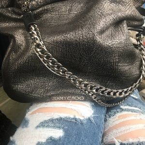 JIMMY CHOO Embossed Biker Bag